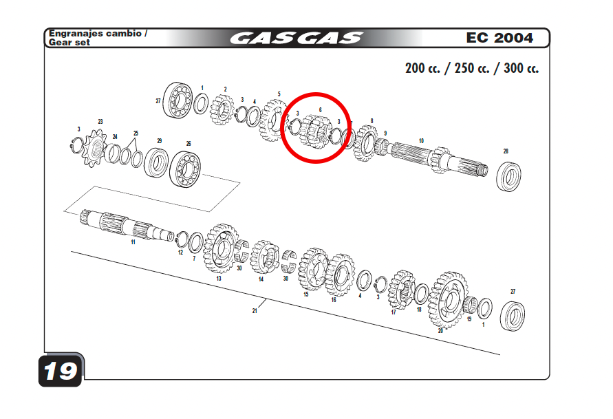 Gas Gas ,Primary Gear 3-4, Fits EC HP Wild FSE ME25636072