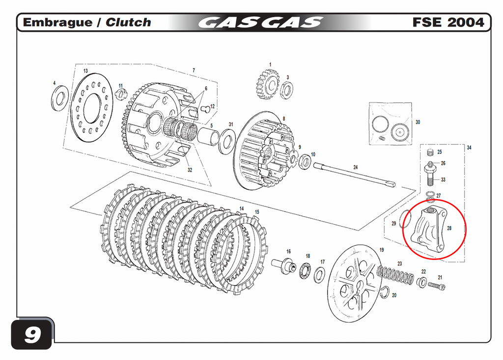 Gas Gas 450 ,Clutch Pump Kit, Genuine NOS MFS400132026
