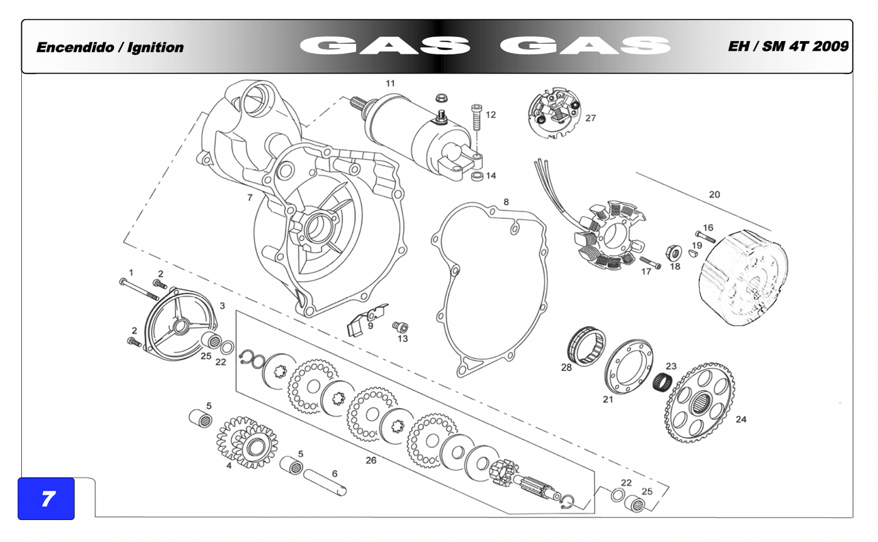 Gas Gas FSR450 2008 ,Magneto, Genuine NOS EFS700004508
