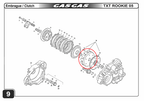 Gas Gas TXT Rookie .Clutch Basket, NOS Y00.127237