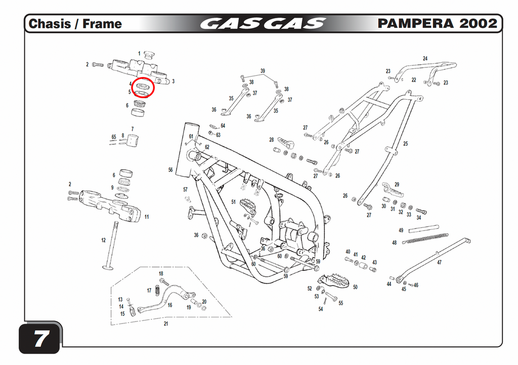 Gas Gas TXT Pampera Rookie  & Boy ,Yoke Shaft Nut, BT27910029
