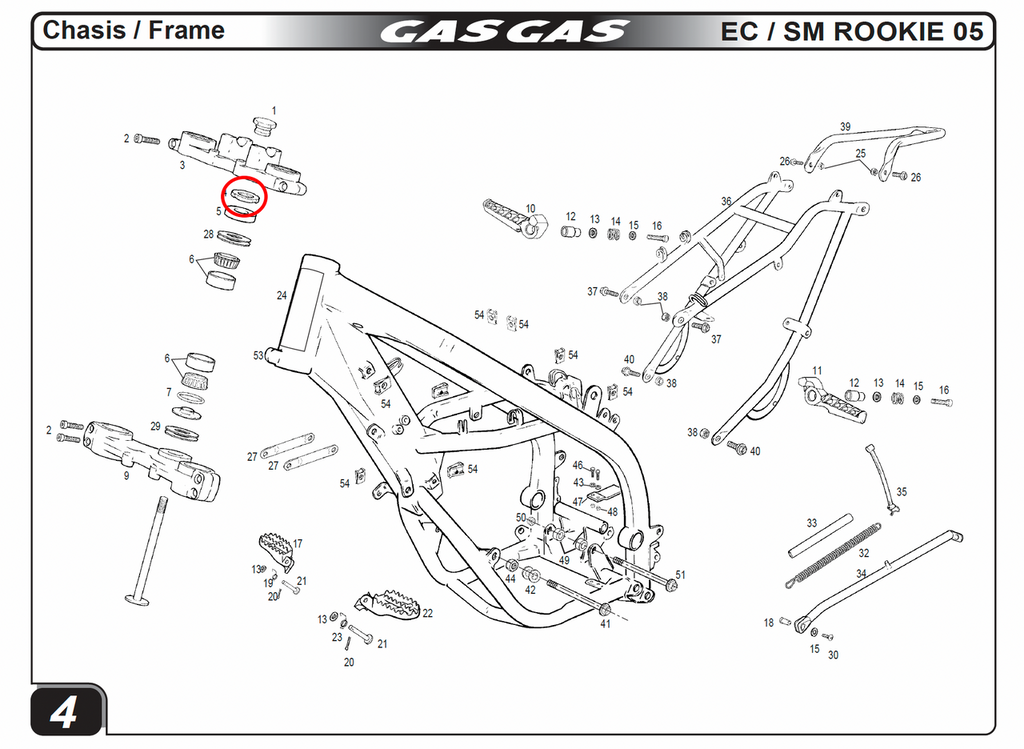 Gas Gas TXT Pampera Rookie  & Boy ,Yoke Shaft Nut, BT27910029