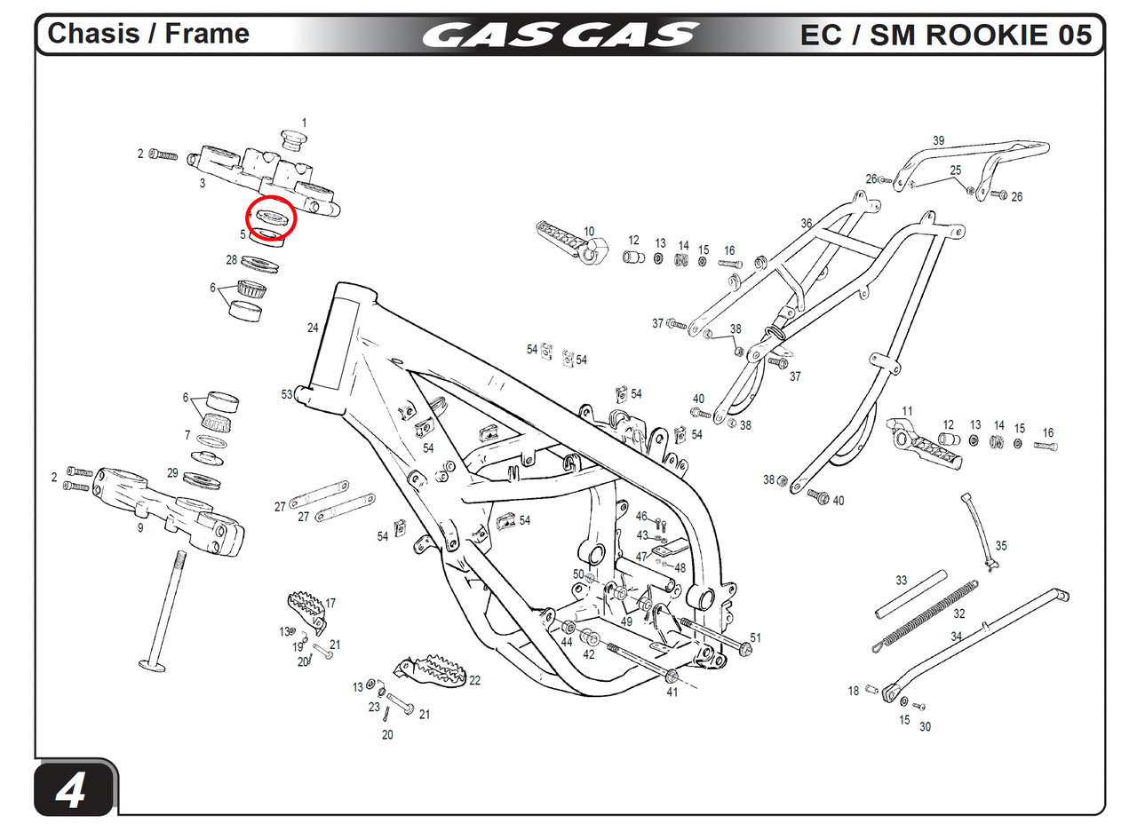 Gas Gas TXT Pampera Rookie  & Boy ,Yoke Shaft Nut, BT27910029