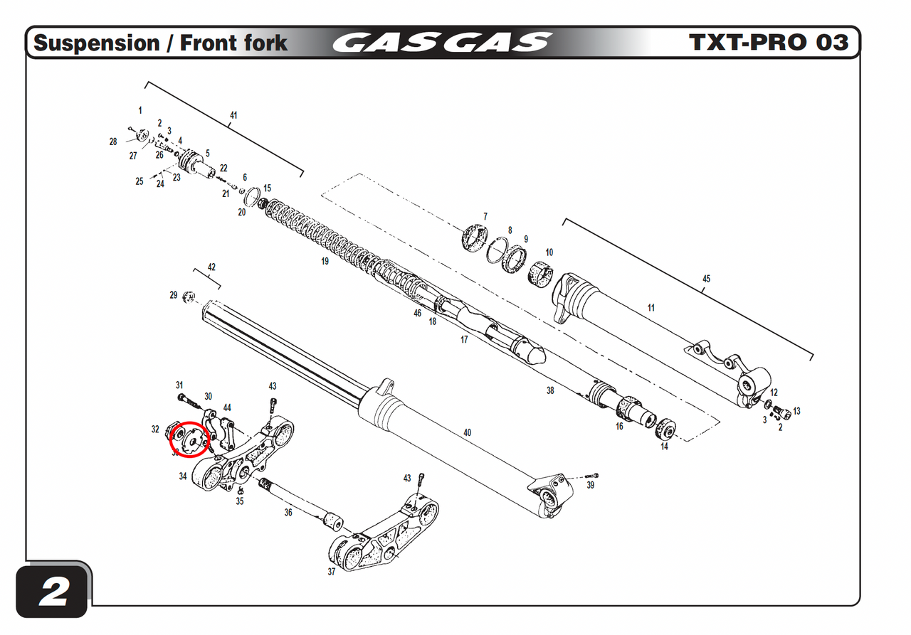 Gas Gas TXT Pampera Rookie  & Boy ,Yoke Shaft Nut, BT27910029