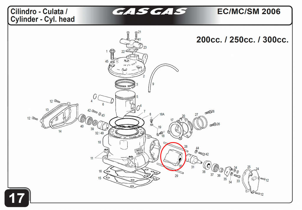 Gas Gas EC Central ,Exhaust Valve, Genuine, NOS