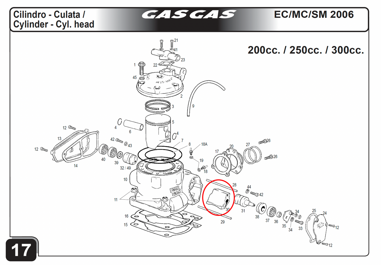 Gas Gas EC Central ,Exhaust Valve, Genuine, NOS