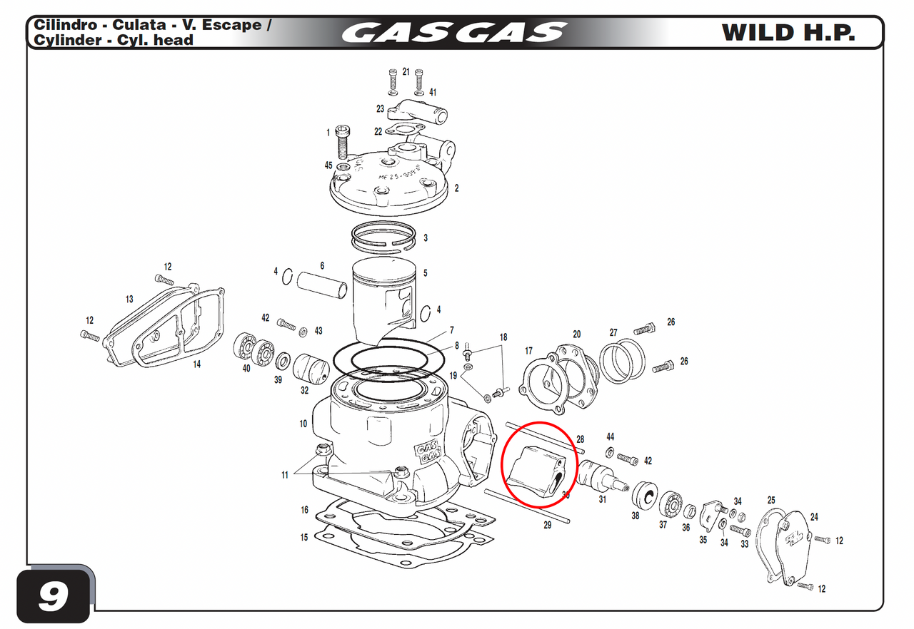 Gas Gas EC Central ,Exhaust Valve, Genuine, NOS