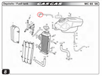 Gas Gas Fuel Cap ,Breather Pipe Holder, Genuine NOS BE250420076