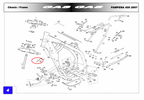 Gas Gas 450 ,Fitting With Filter Lower Frame, BFS450632209CT