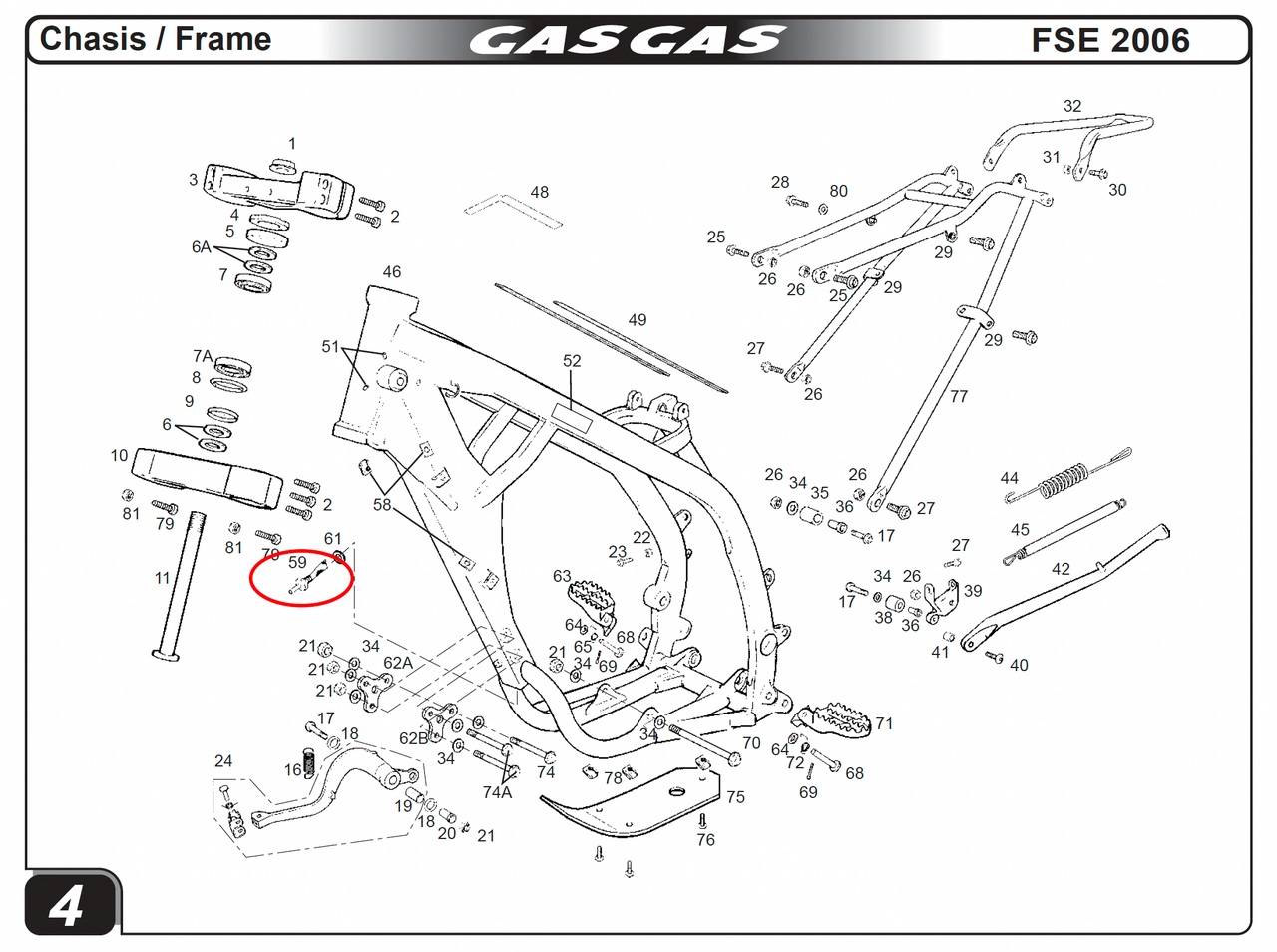 Gas Gas 450 ,Fitting With Filter Lower Frame, BFS450632209CT