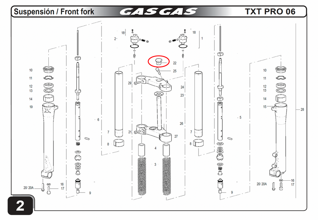 Gas Gas TXT ,Yoke Axle Cap, NOS BT280410030