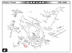 Gas Gas ,Brake Pedal Bush, Genuine NOS BE250210916