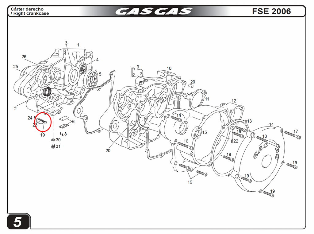 Gas Gas 450 ,Oil Suction Cover, Genuine NOS MFS400122550