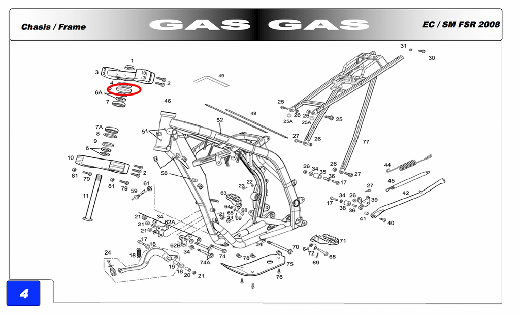 Gas Gas ,Steering Head Dust Cover, NOS BE25610126