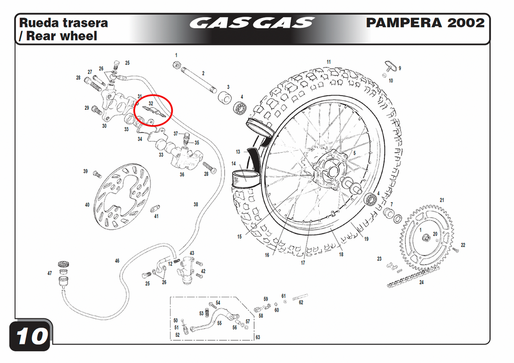 Gas Gas ,Brake Pad Cover, Genuine NOS BT27920028