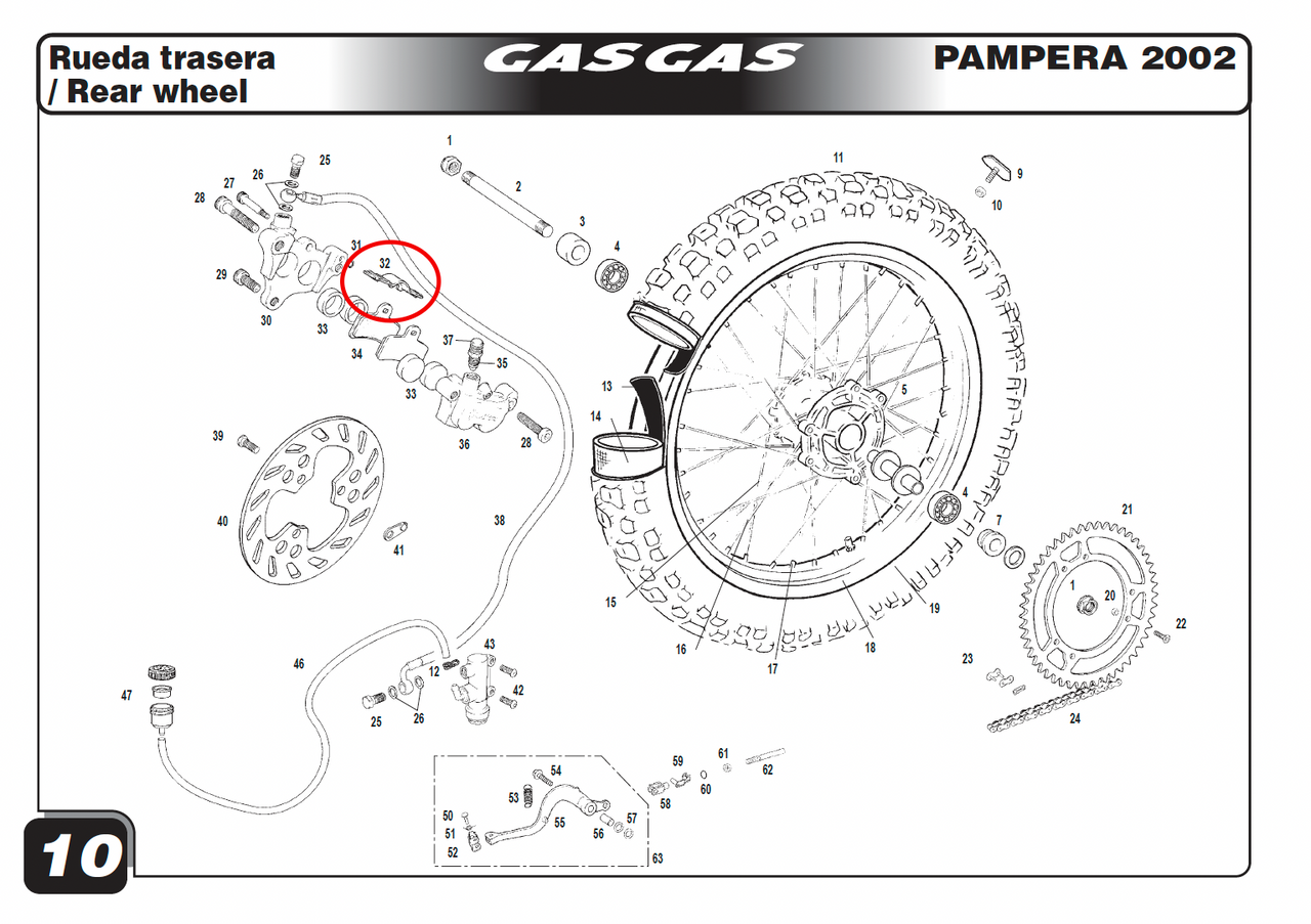Gas Gas ,Brake Pad Cover, Genuine NOS BT27920028