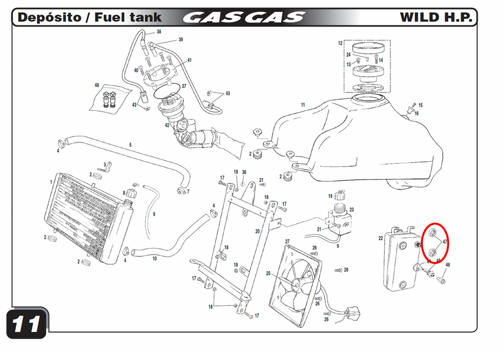 Gas Gas Oil Level ,Sight Glass, Genuine NOS MFS400110015