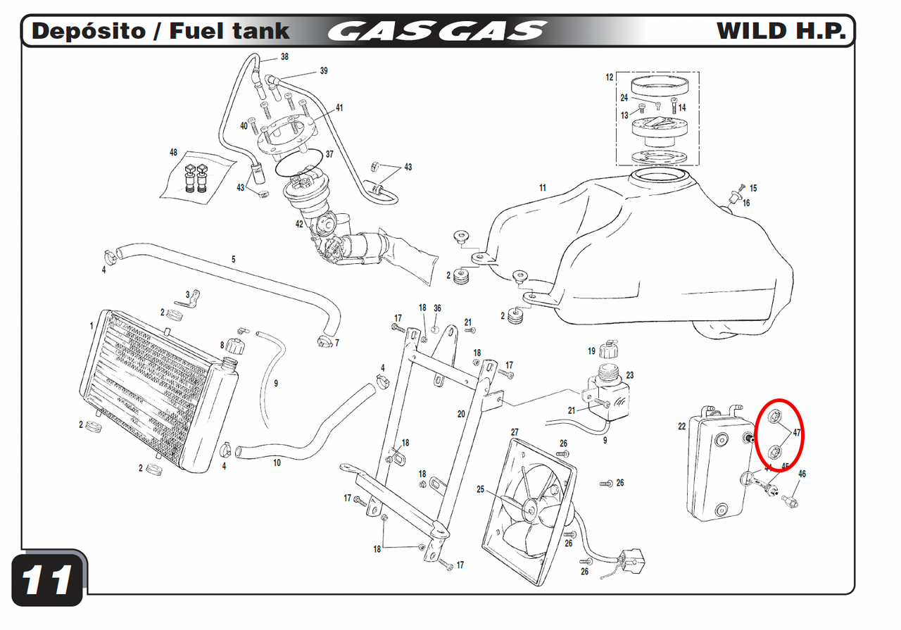 Gas Gas Oil Level ,Sight Glass, Genuine NOS MFS400110015