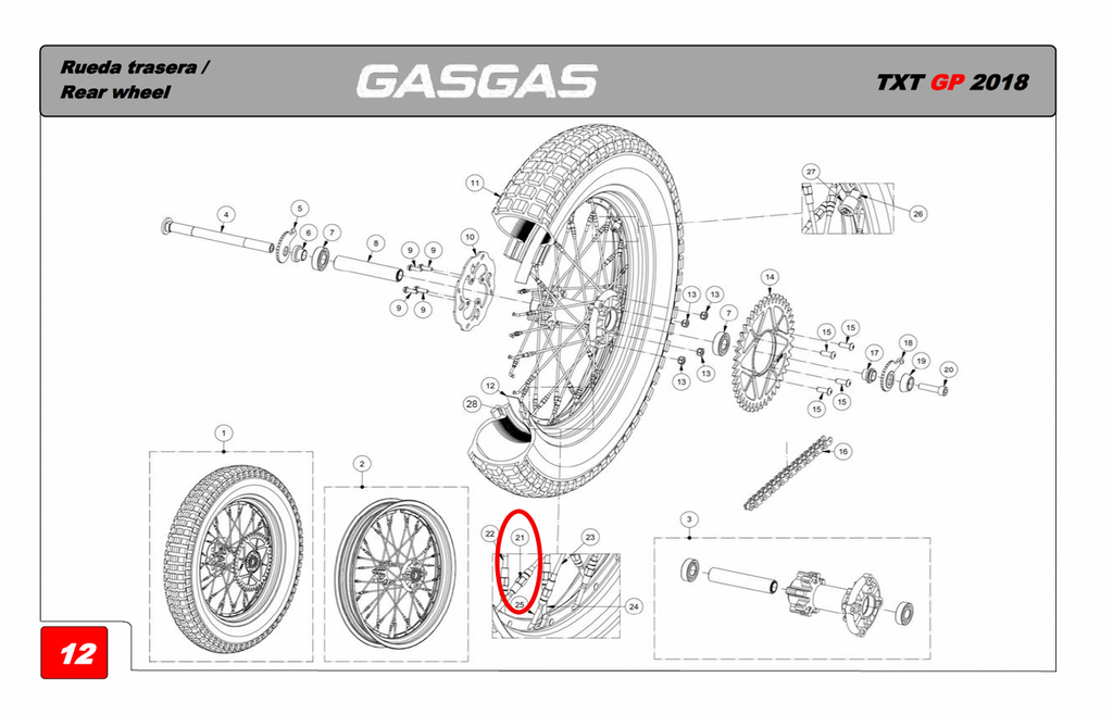 Gas Gas TXT ,Adjustable Spoke Nut, NOS BT592032809