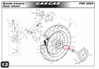 Gas Gas EC Aluminium ,Rear Wheel Spacer, NOS R575700