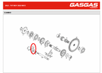 Gas Gas TXT Boy ,Selector Shaft Flange, NOS MIT050536025
