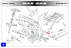 Gas Gas EC ,Chain Roller Bush, Genuine NOS BE250712016