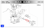 Gas Gas EC125 ,Exhaust Valve Axle, NOS Shop Soiled ME723001209