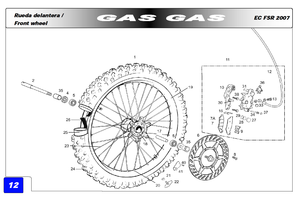 ,NG Brake Disc, KBA6132 for Gas Gas EC Genuine NOS BE250222011