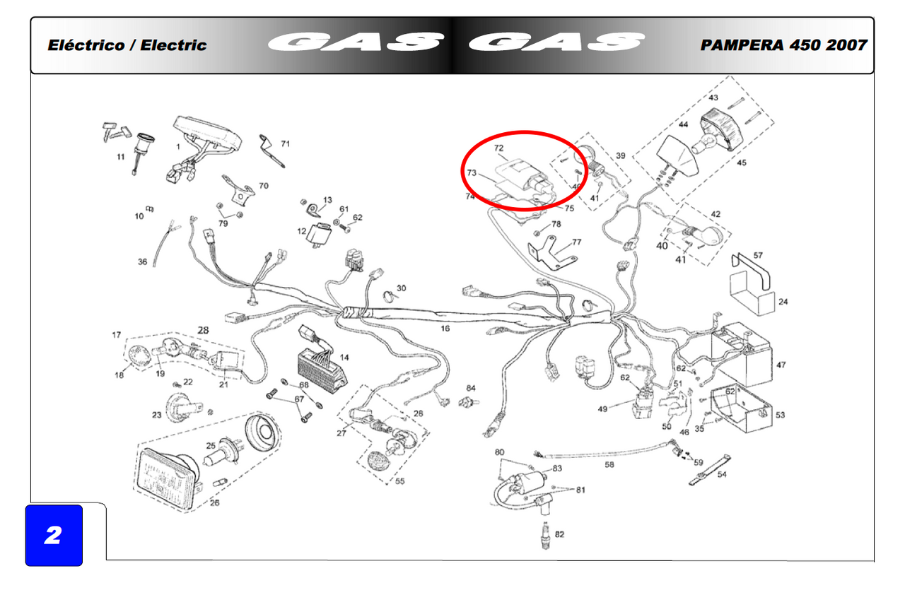 Gas Gas Pampera ,CDI Unit, Genuine NOS MPS450780001