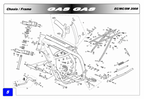 Gas Gas EC125 MC125 SM125 05-08  ,Frame, Genuine NOS