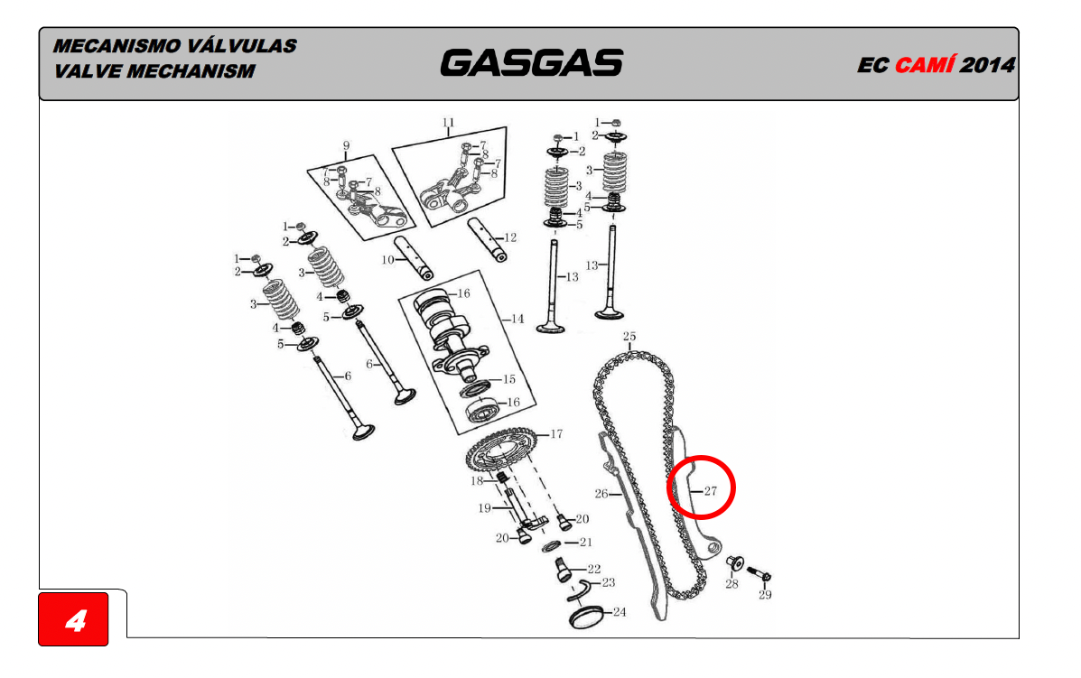 Gas Gas Cami AJP PR5 ,Cam Chain Tensioner, 1552AME300000