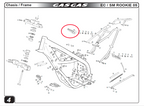 Gas Gas EC/SM Rookie ,Rear Footrest, Right Side BIE500110102