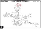 Gas Gas HP Wild 300 ,Thermostat Cover, Genuine NOS MQ300316001