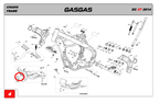 Gas Gas EC Randonne Frame/,Chain Guard Spacer, Genuine NOS BE250720106
