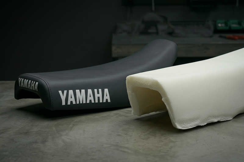 Motorcycle Seat Foam - Extreme Close Up