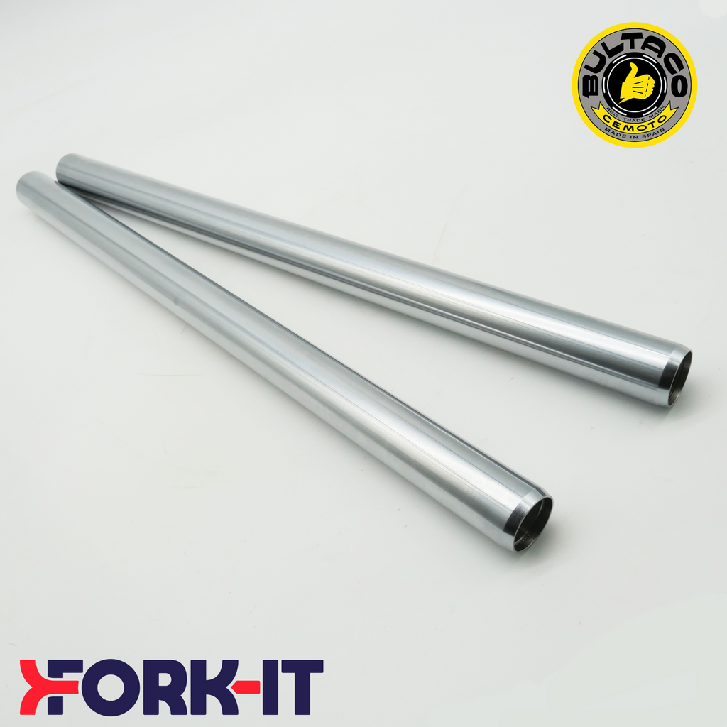 BULTACO SHERPA T, 1974-1985 Fork Tubes - Straight Top - 35mm Ø - 558mm Length Available to purchase from Moto-Classic